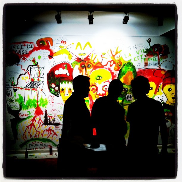 Instagram Photo of us fingerpainting our office wall